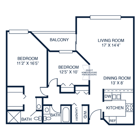 a floor plan of a house with a bedroom and a living room